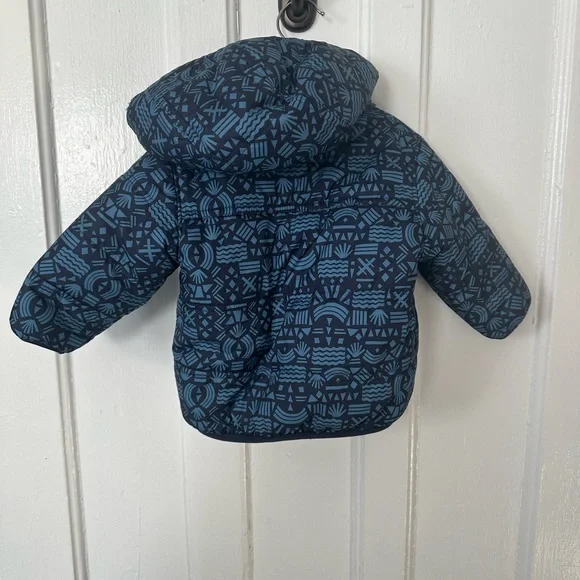Patagonia Reversible Tribbles Blue Patterned Baby Jacket